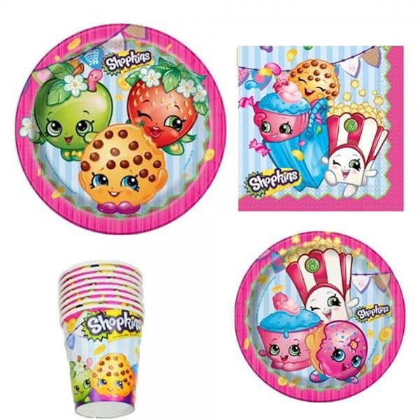 SHOPKINS LARGE PLATES 8ct Ea Birthday Party Supplies Dinner Luncheon Lot Of 4